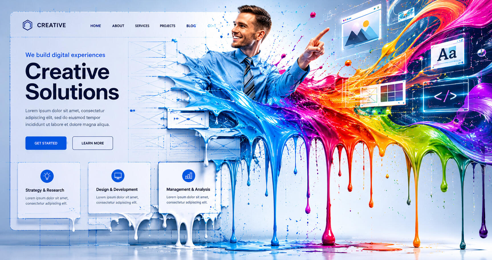 Website Melting Into Creative Colors Website Melting Into Creative Colors